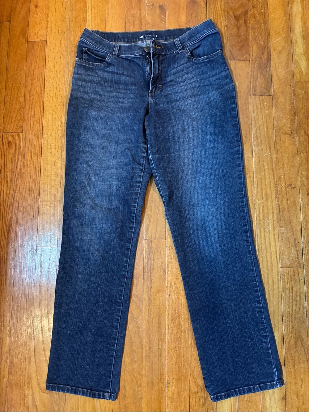Lee Relaxed Fit Jeans Womens Size 6 Medium Dark Wash Stretch Straight Denim